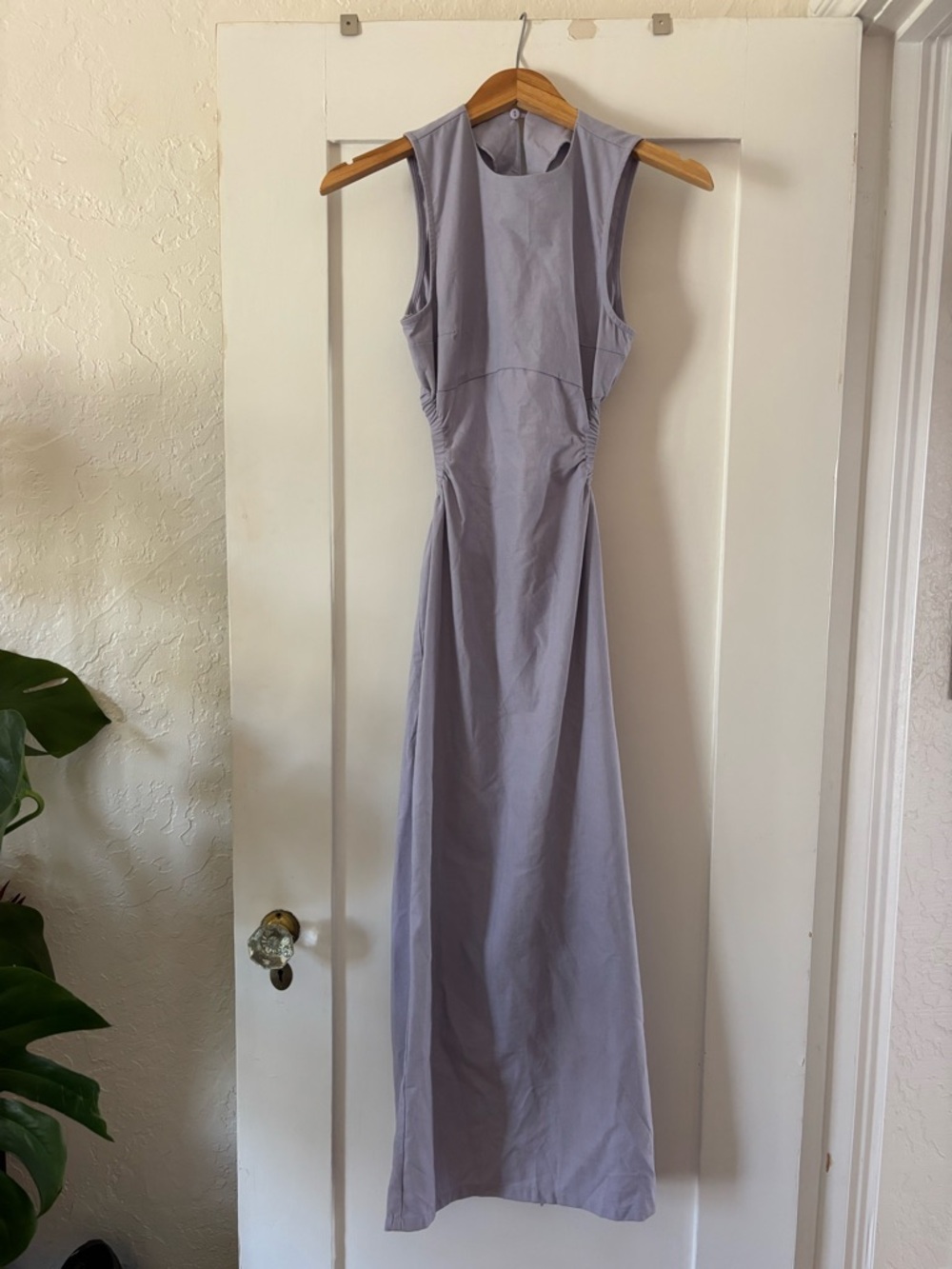 Sleeveless Lavender backless Maxi Dress - Elegant Women's Dress